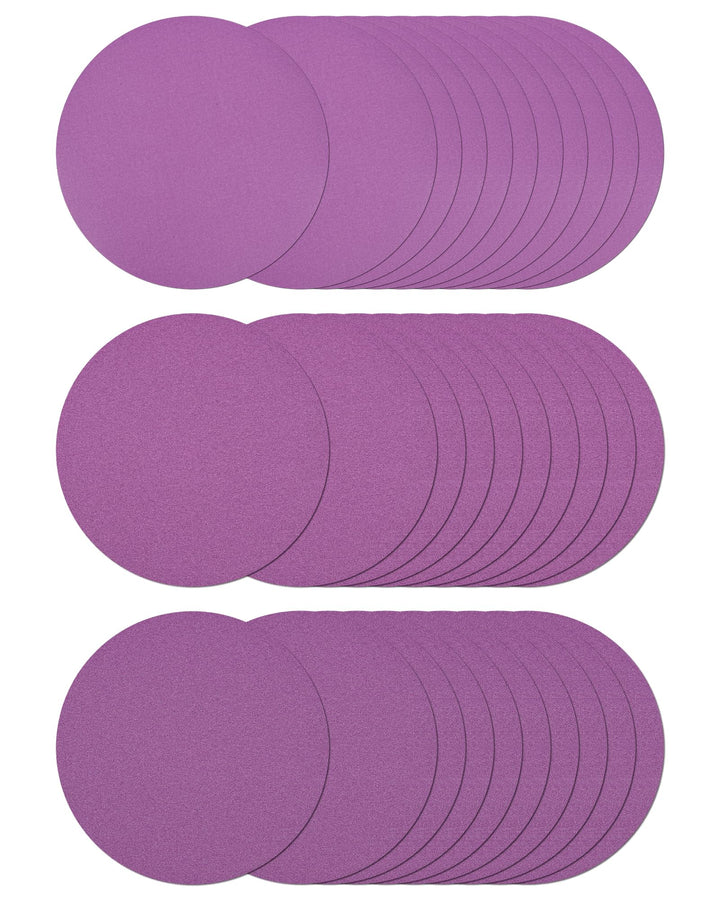 150mm Schleifscheiben Körnung 600/1000/1500, 30 Stück Schleifpapier 150mm Klett Nassschleifpapier Su