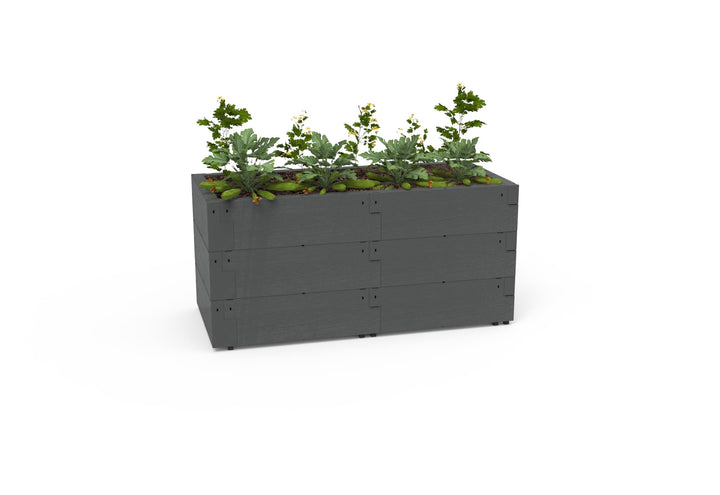 JUWEL Hochbeet Timber 3er-Set (Limited Edition, Farbe anthrazit, Füllinhalt ca. 360 Liter, aus Kunst