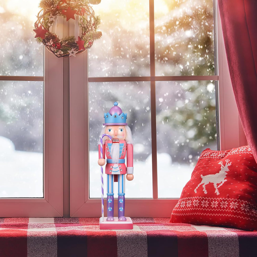 JECOMPRIS Weihnachts-Soldat-Nussknacker-Dekoration Holz 25 4 cm Nussknacker-Figur Weihnachtsdekorati