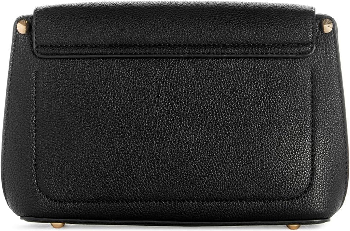 GUESS Damen Meridian Flap Shoulder Bag Schultertasche, Schulterklappe Schwarz, Schwarz