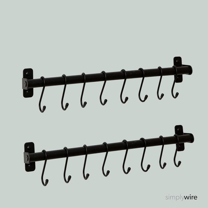 simplywire Küchenutensilienhalter und Organizer – 2er-Pack an der Wand montierter Pfannenständer mit