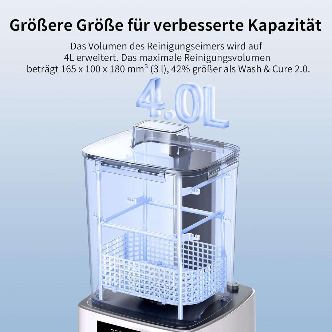 ANYCUBIC Wash & Cure 3 für LCD/DLP/SLA Resin 3D Drucker Modell, 2 in 1 Wascheimer und UV Durchhärteg
