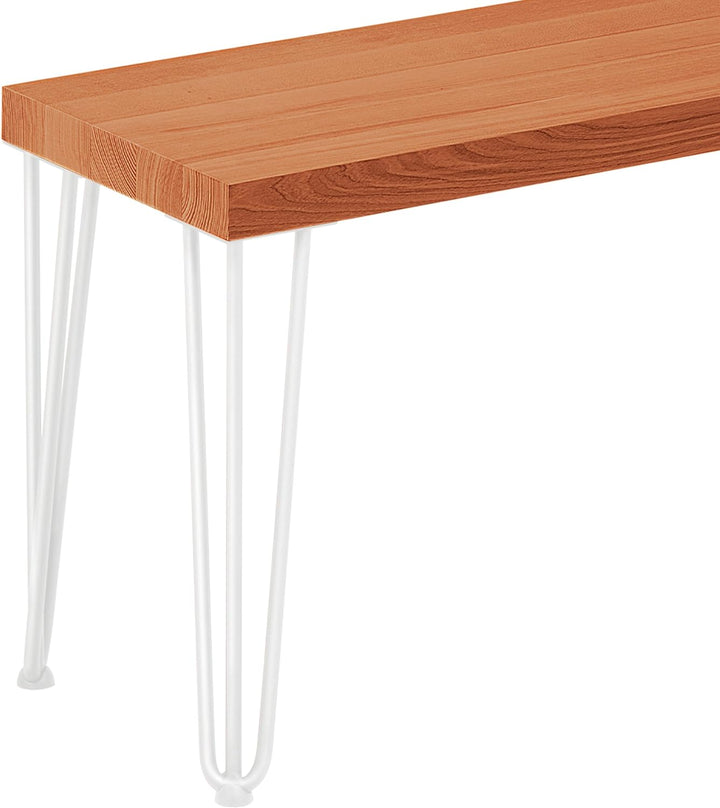 LAMO Manufaktur Hocker Beistelltisch Sitzbank Bettbank 30x30x47 cm, Möbelfüsse Creative Weiss/Dunkel