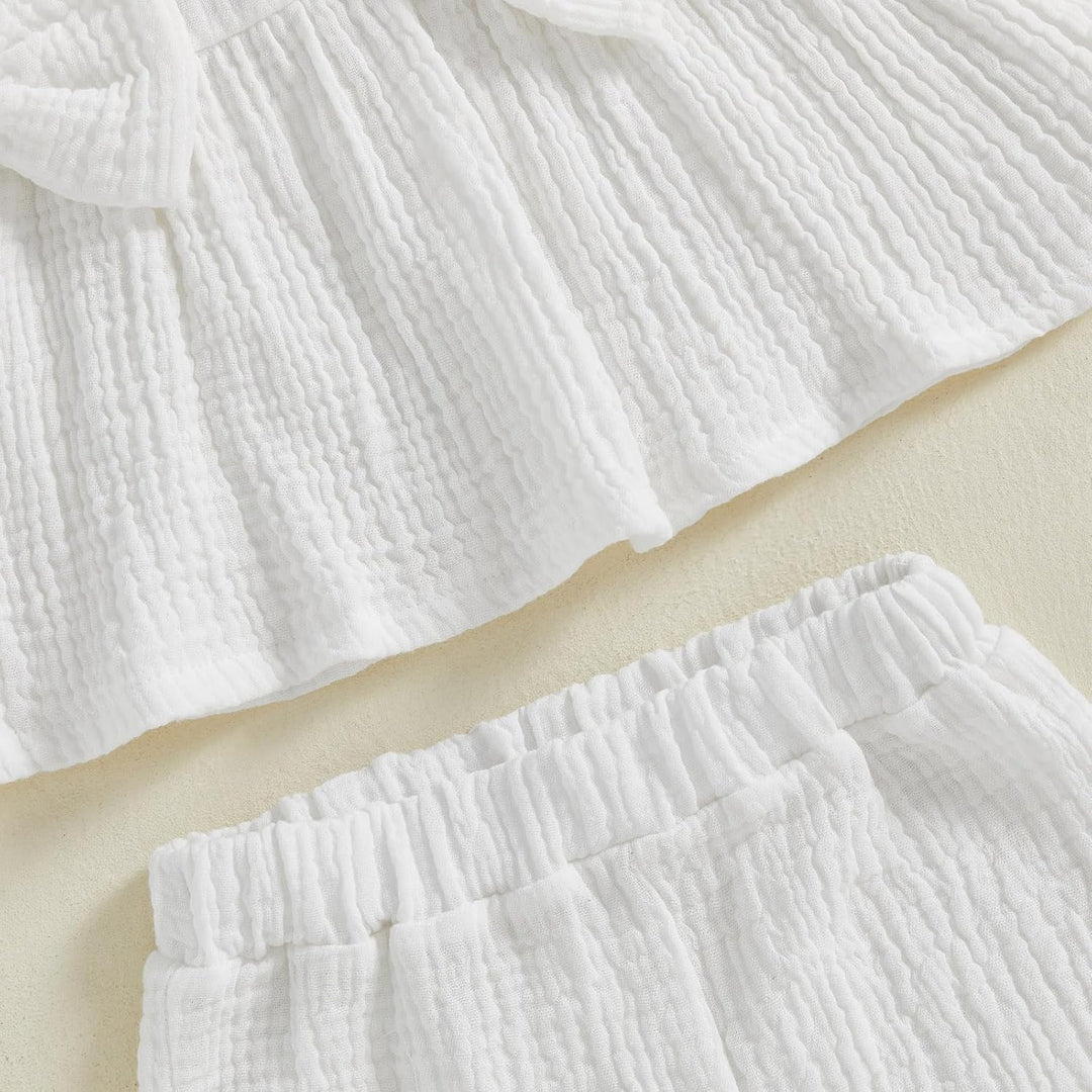Loalirando Baby Mädchen Musselin Kleidung Set Ärmellos Oberteil + Shorts Sommer Outfits Kinderkleidu