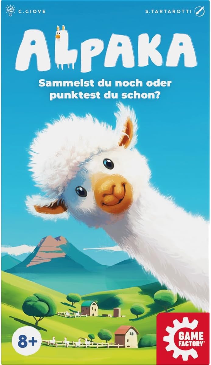 Game Factory 646052 Alpaka, Fluffy Animals, tierisches Deckbauspiel | Familienspiel für 2-4 Personen