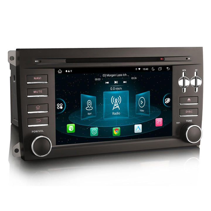 Erisin 8-Kern Android 14 4GB RAM+64GB ROM Autoradio Bluetooth für Porsche Cayenne 7 Zoll GPS Navigat
