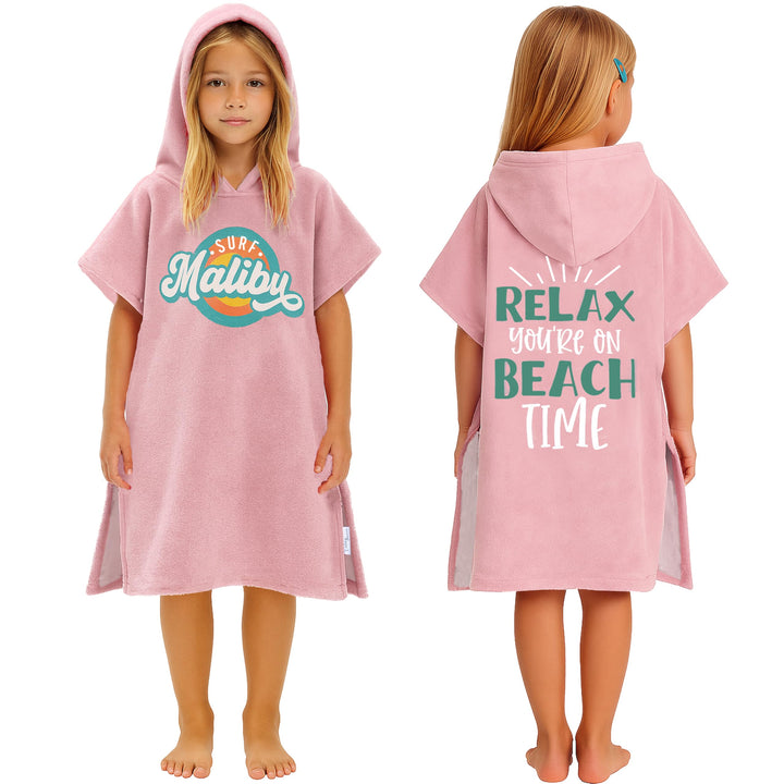 Badeponcho Kinder Poncho Handtuch - Mädchen Jungen Surf Frottee Bademantel Badetuch Baumwolle Strand