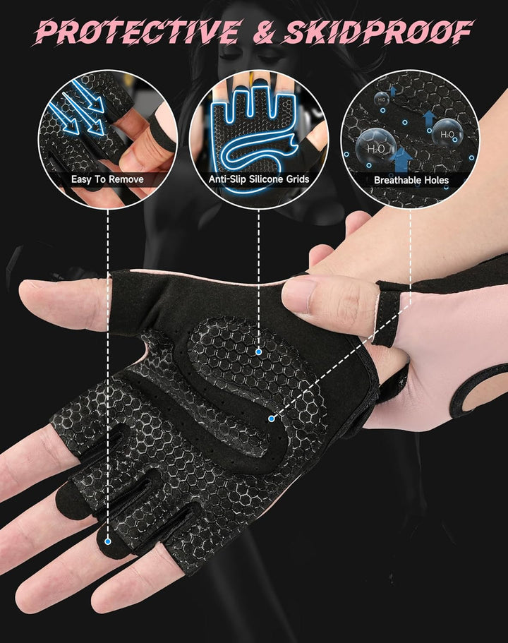 COFIT Atmungsaktiv Fitness Handschuhe, rutschfest Trainingshandschuhe Damen und Herren mit Handgelen