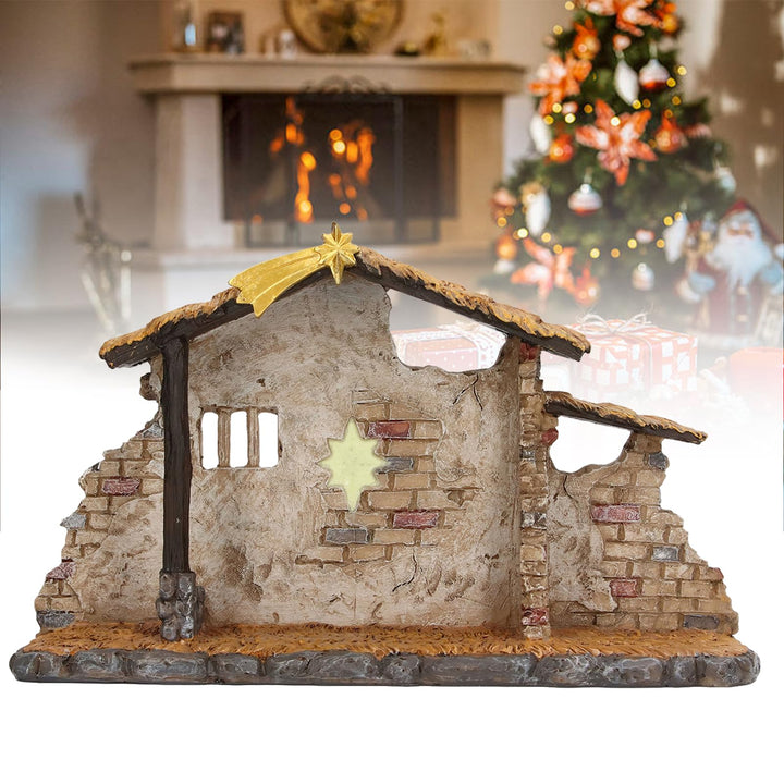 Weihnachtskrippen-Set, detaillierte, lebensechte Weihnachtskrippe, Schuppenstatue, Tischdekoration,
