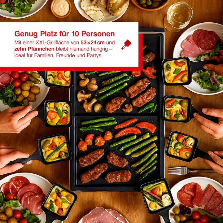 Solis 3-in-1 Combi Grill – Elektro Tischgrill mit Raclette, Grill & Crêpe-Funktion, für bis zu 10 Pe