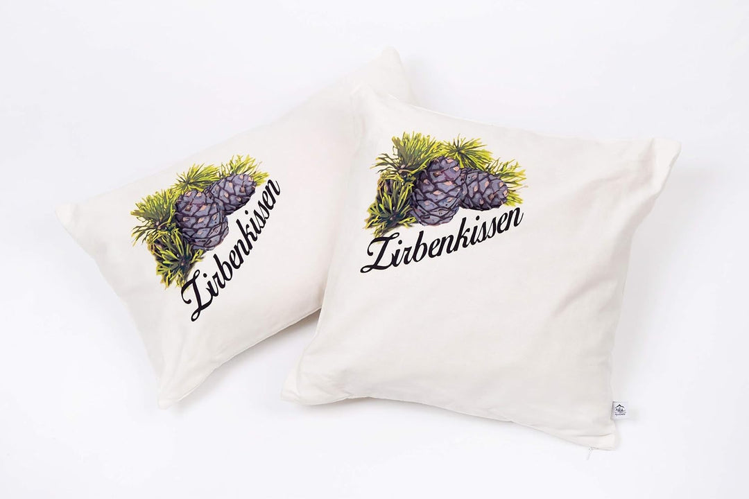 Zirbenkissen Zirbe mit Inlett 40x40 cm befüllt mit Zirbenspänen aus 100% Alpen Zirbenholz