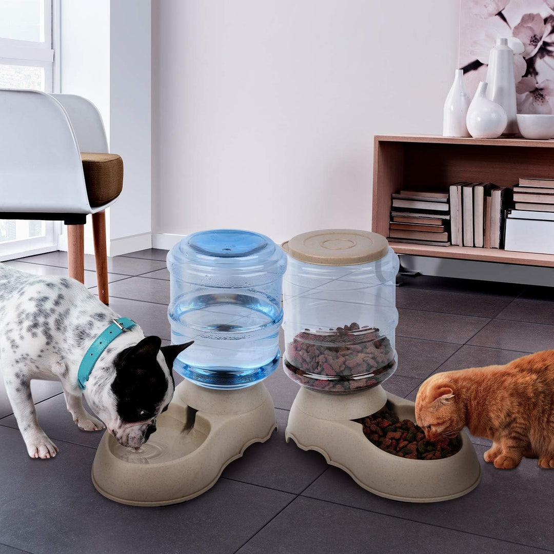 Wasser- und Futterautomat für Hunde und Katzen. Grossraum-Futterautomat (3,75 l). Automatischer Trin