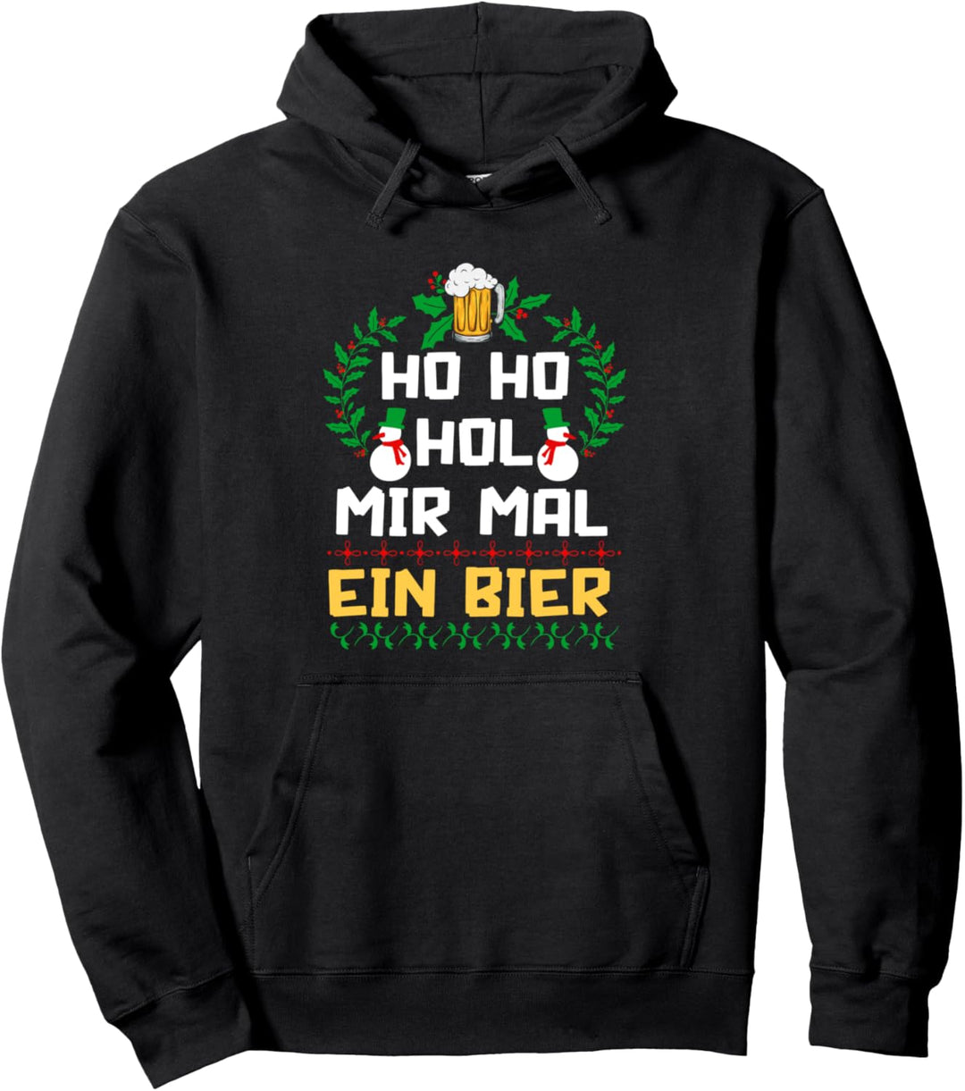 Ho Ho Hol mir mal ein Bier - Ugly Christmas Weihnachten Bier Pullover Hoodie