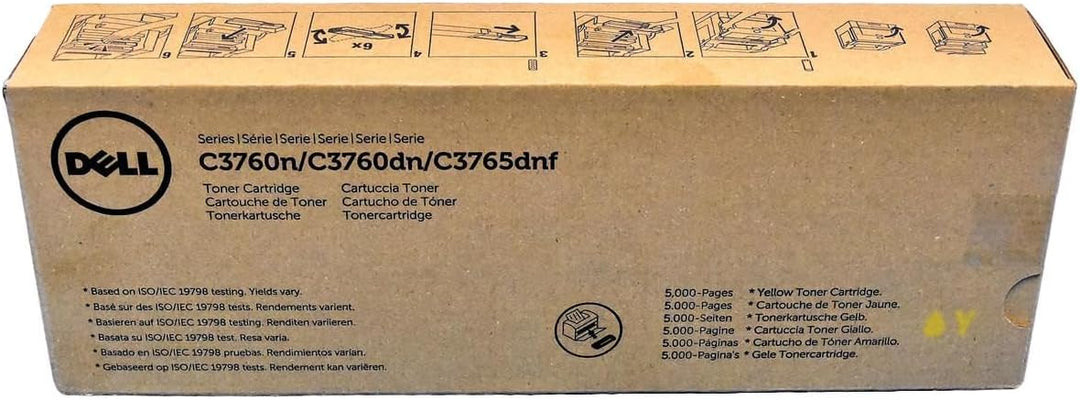 Dell KGGK4 Toner für C3760N 59311116, 5000 Seiten, gelb