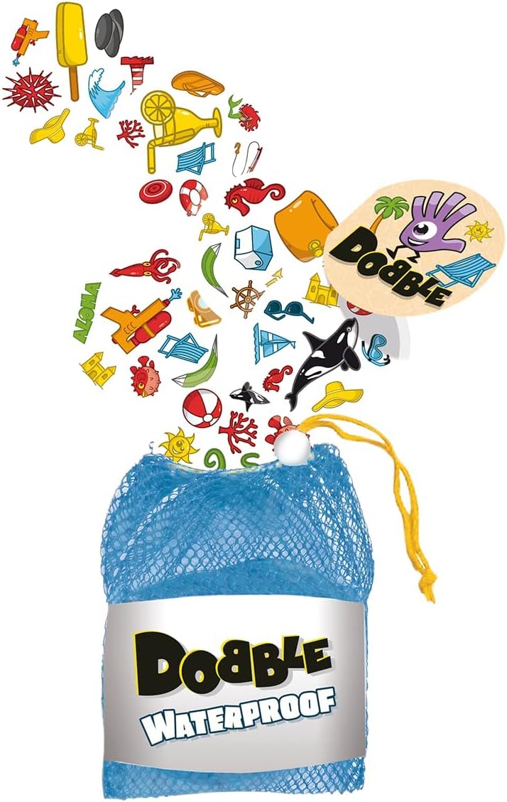 Zygomatic Asmodee Dobble Waterproof | Familienspiel | Kartenspiel | 2-8 Spieler | Ab 6+ Jahren | 15+