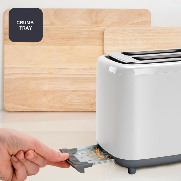 Black + Decker BXTOA820E - Toaster 820W. 2 breite Toastschlitze. 7 Röstgradstufen. Herausnehmbare Sa
