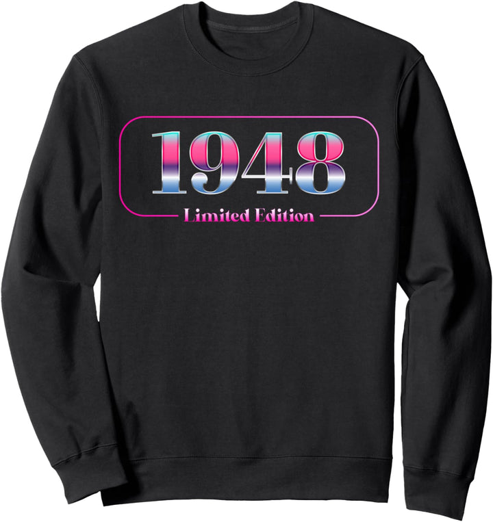 76. Geburtstag Mann Frau 76 Jahre 1948 Deko Lustig Geschenk Sweatshirt