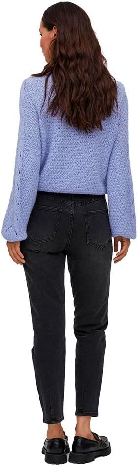 Vila Damen Visultan Knit O-Neck L/S Top-Noos Strickpullover XS Pale Iris/Detail:melange, XS Pale Iri