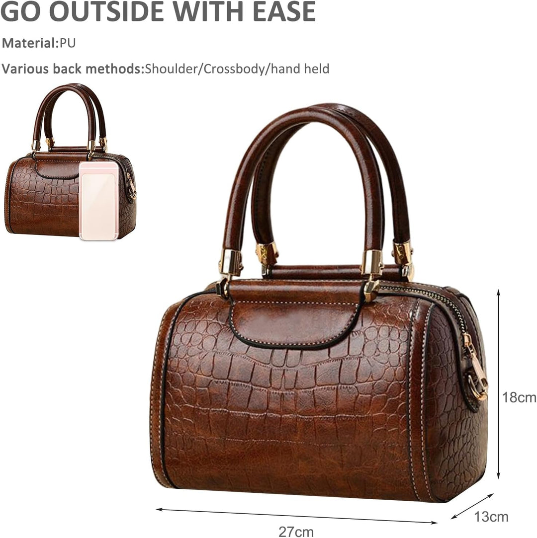 NICOLE & DORIS Handtasche Damen Designer Umhängetasche Mode Schultertaschen PU Leder Satchel Handtas