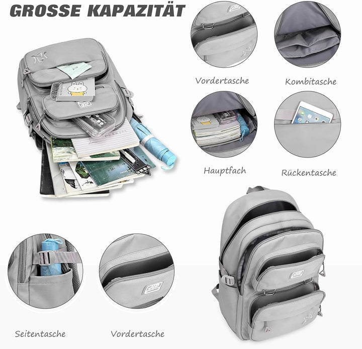 FANDARE Kinderrucksack Schulranzen Schultaschen Jungen Mädchen Schulrucksack Kinder Schultasche für