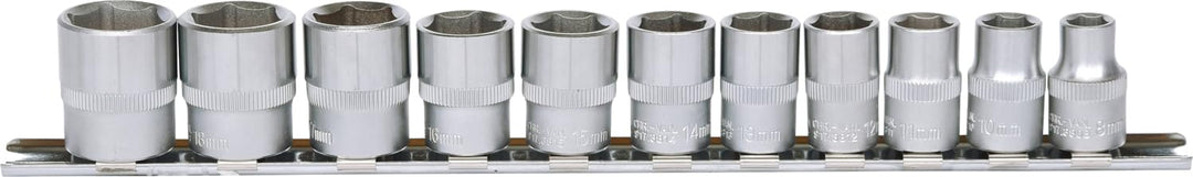 KS Tools 911.0608 3/8" CLASSIC Sechskant-Stecknuss-Satz, 11-tlg. 8-19mm