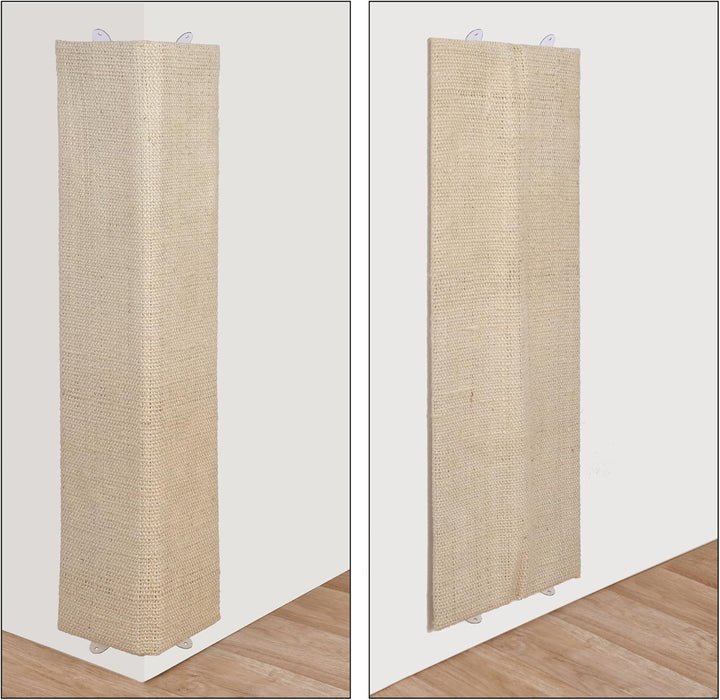 BigDean 3er Set Katzenkratzbrett Eckkratzbrett Kratzbrett Wand Wandkratzbrett Katzen Kratzecke 80cm