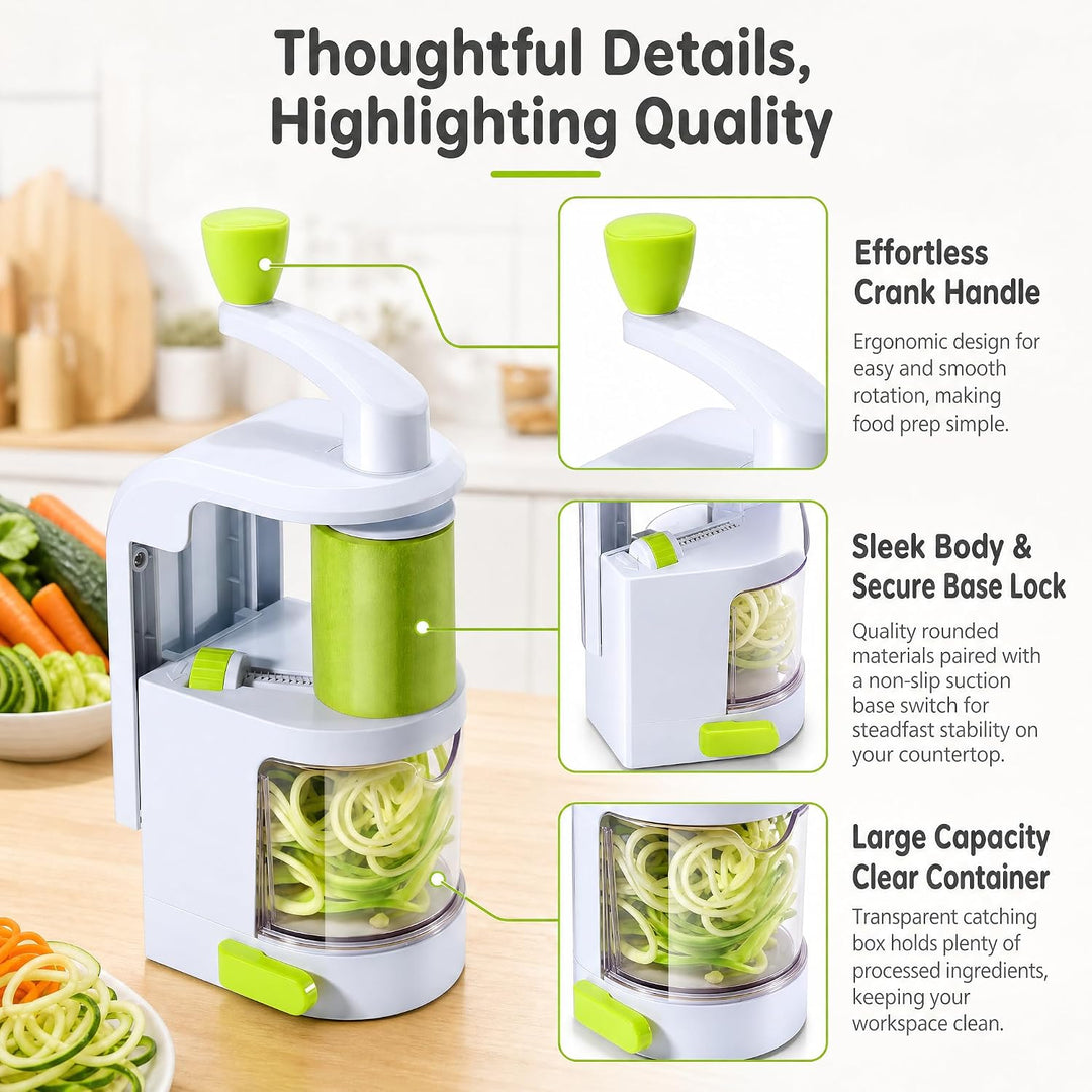 Multifunktion Spiralschneider Gemüse, 4in1 zucchini nudeln spiralschneider | spiralschneider kartoff