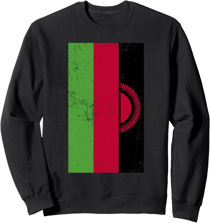 Republic of Malawi East Africa Lilongwe Distressed Flag Sweatshirt