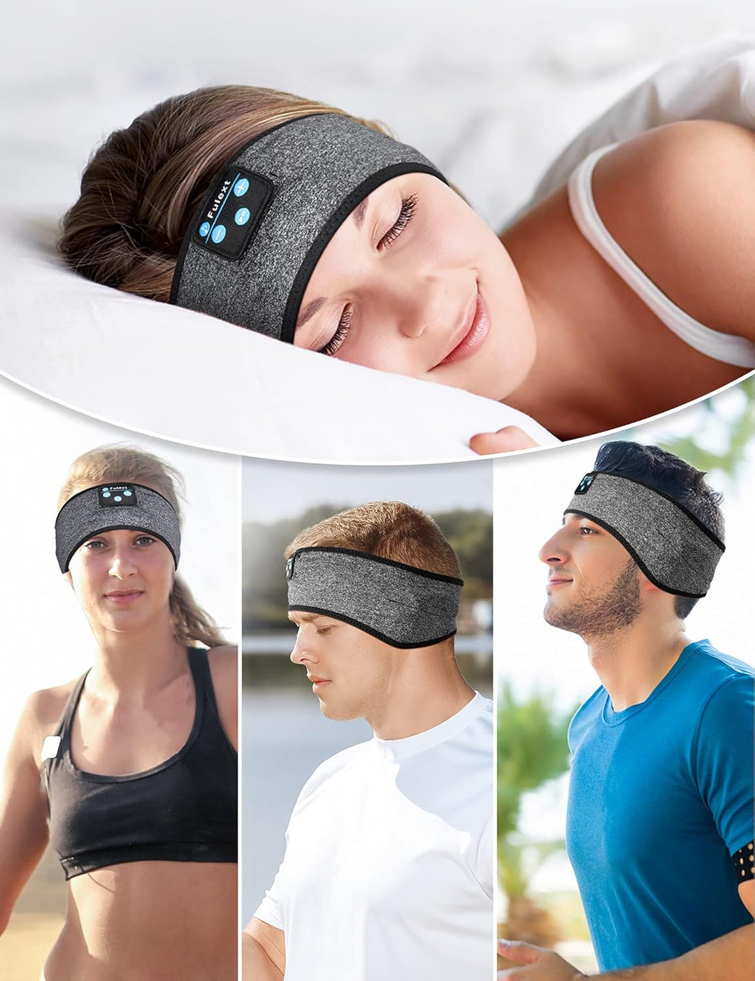 Schlafkopfhörer, Bluetooth-Stirnband, Schlafkopfhörer, Sport-Kopfband, Lange Spielzeit, Schlaf-Heads