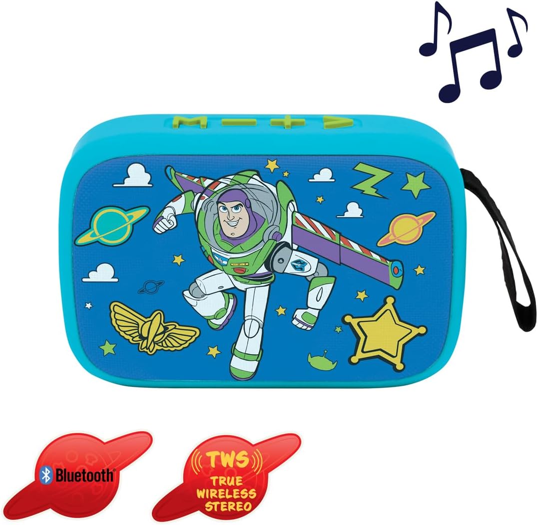 Lexibook, Toy Story, Tragbare Bluetooth-Lautsprecher, kabellos, TWS Stereo, USB- und SD/TF-Ports, in