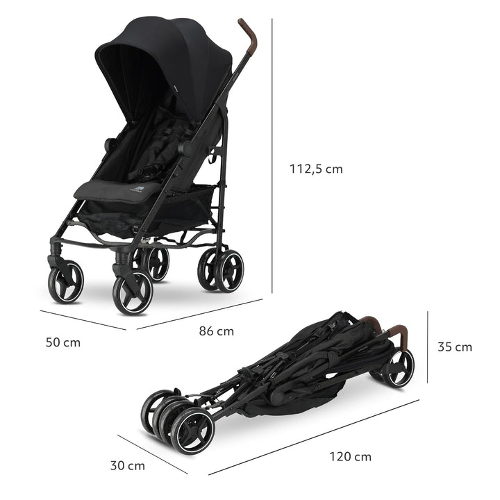 Deryan Bobbie Kinderwagen, Liegebuggy, Sportwagen, Leicht - 8,5kg, Drehbare Vorderräder, Verstellbar
