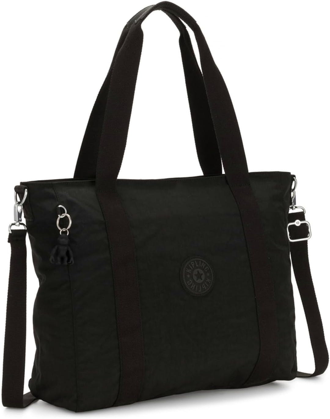Kipling ASSENI Tote Bag mit Innenfächern Black Noir, Black Noir