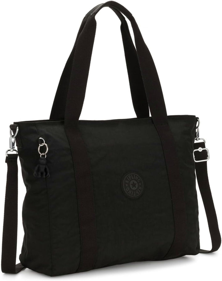 Kipling ASSENI Tote Bag mit Innenfächern Black Noir, Black Noir