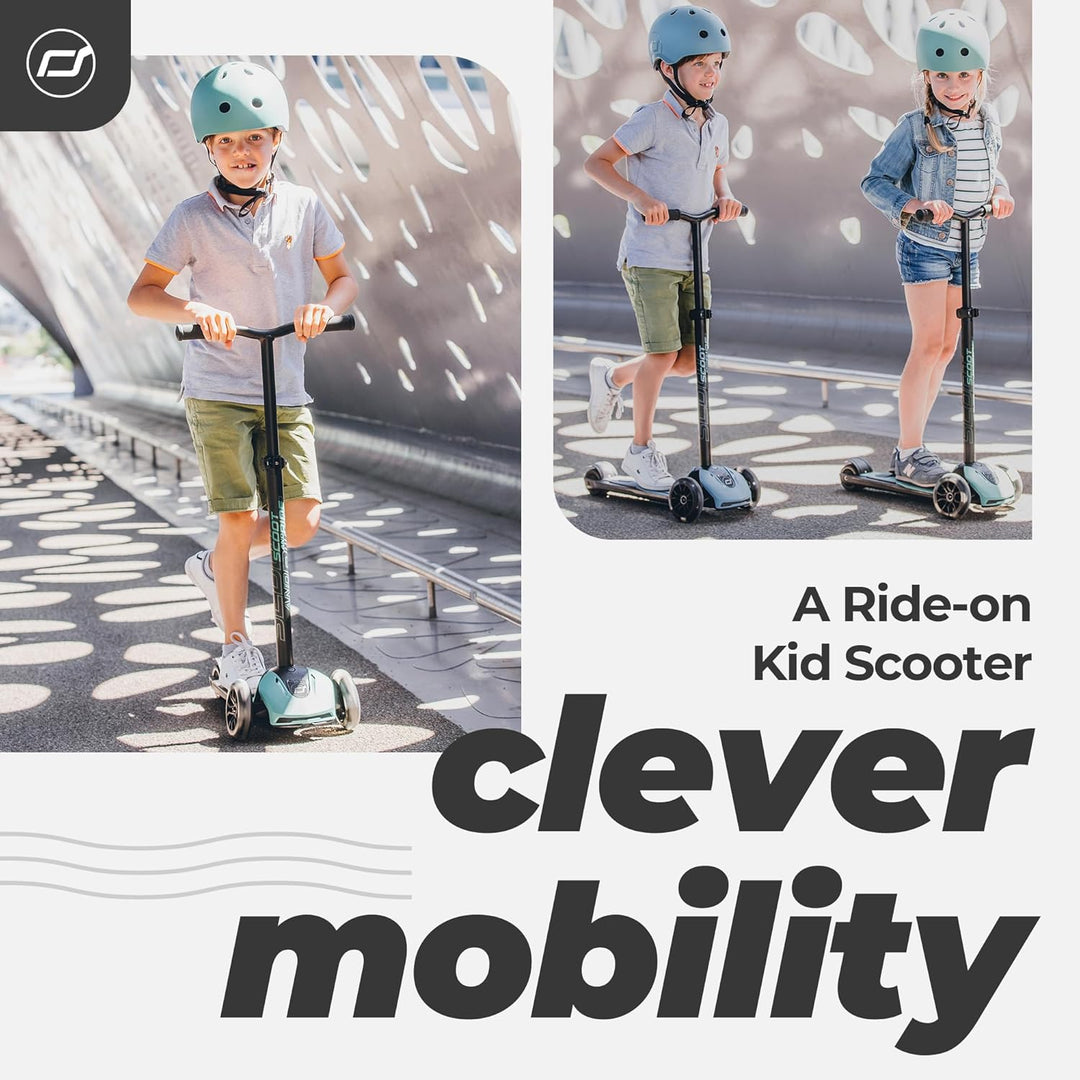 Scoot & Ride Highwaykick 5 LED Scooter Roller Kunststoff/Metall Steel, Masse: ca. 55cm x 15cm x 24cm