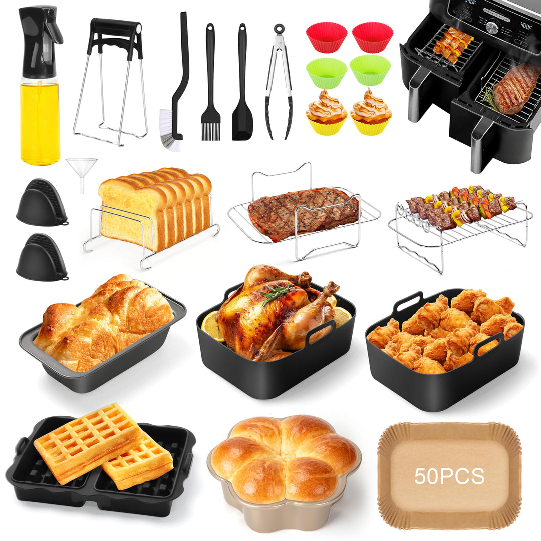 Ninja Heissluftfritteuse Zubehör, Airfryer Zubehör für Ninja Foodi Max Dual Zone AF300EU AF400EU AF5