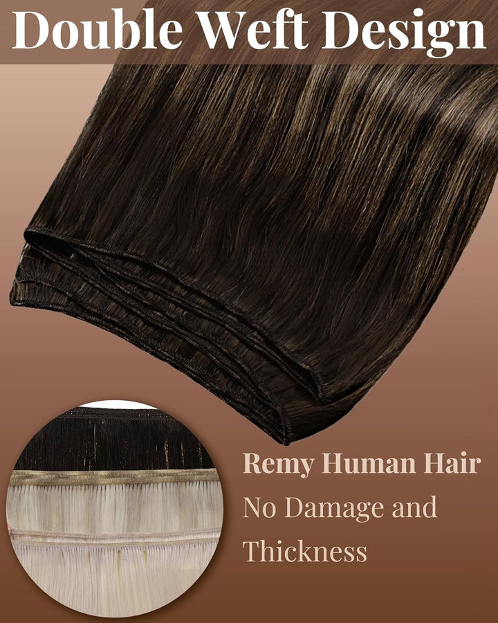 Hetto Tressen Echthaar Extensions Ombre Braun Tressen Extensions Echthaar Naturlich Echthaar Tressen