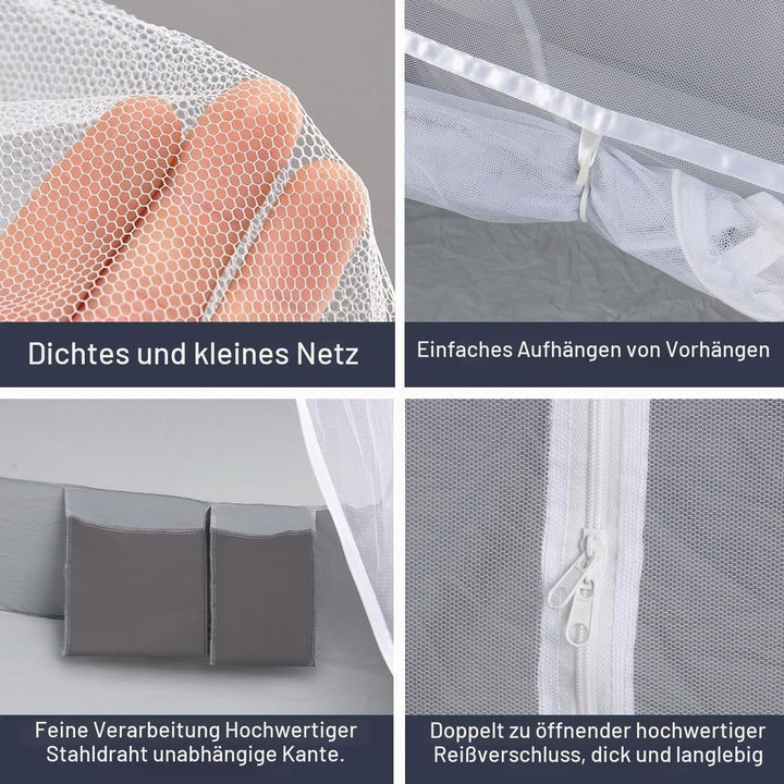 Moskitonetz Bett,150X200cm Moskitonetz Bett Pop Up,Zusammenklappbares Mosquito Net Bed,Faltbares Ant