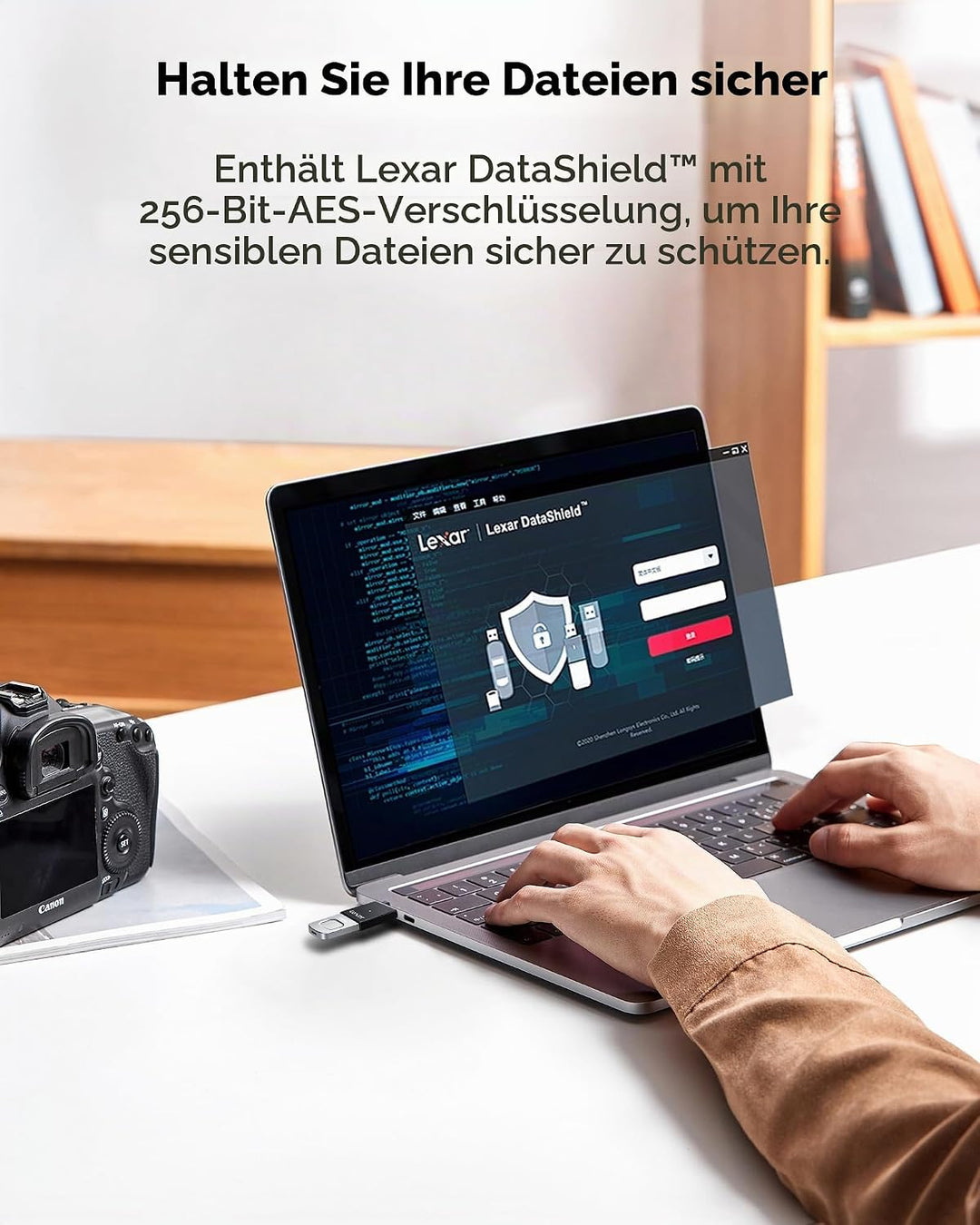 Lexar JumpDrive Fingerprint F35 PRO 128 GB USB 3.0-Flash-Laufwerk, bis zu 400 MB/s Lesen/300 MB/s Sc