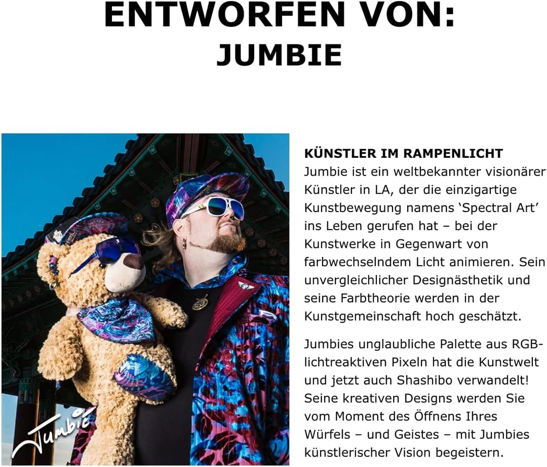 SHASHIBO Formwechsel-Box – Preisgekrönter, patentierter Zappelwürfel mit 36 Seltenerdmagneten – läss