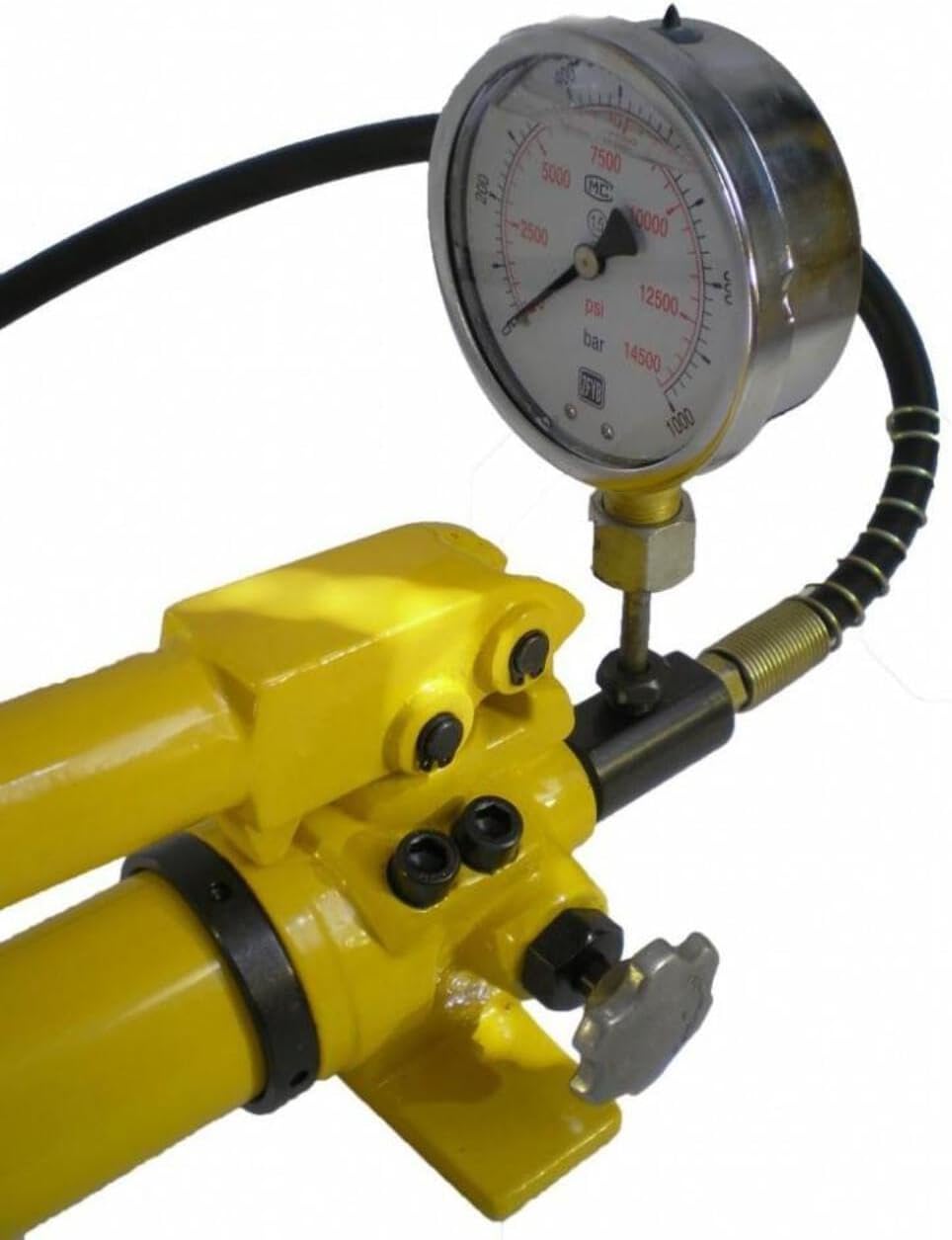 Hydraulische Handpumpe mit Manometer (700 bar, 700 cm3) (B-700B)