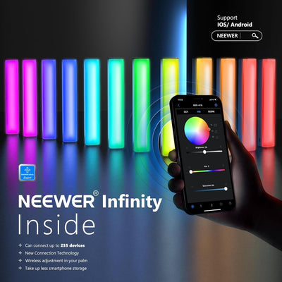 NEEWER LED Videoleuchte RGB Lichtstab,Touch Bar & APP Steuerung,Magnetisches RGB Handlichtstab, 3200