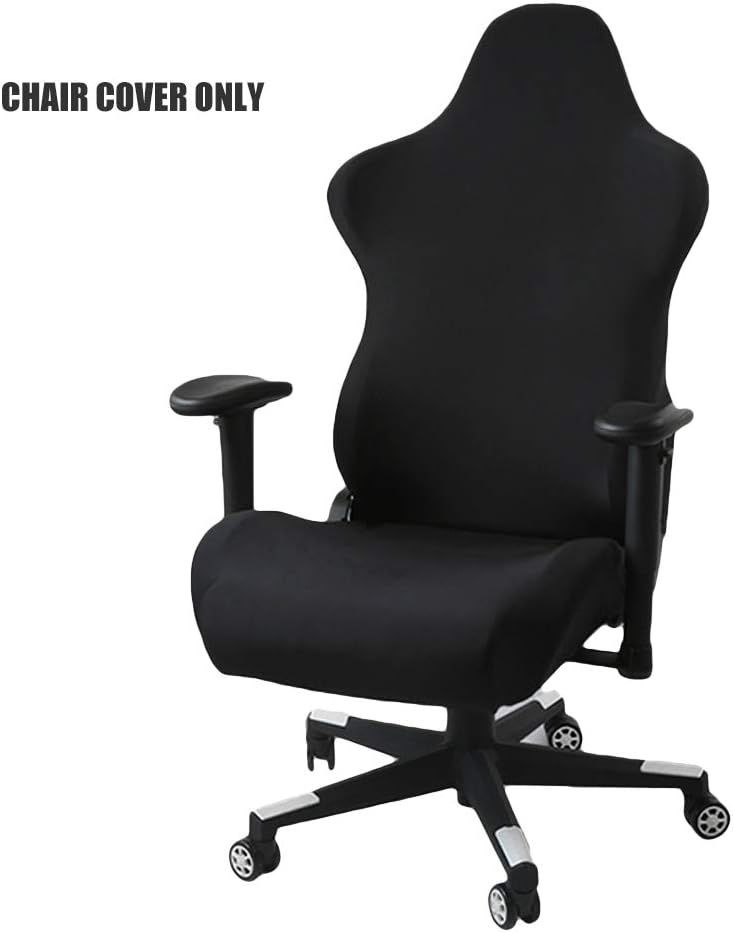 Schwarze Dehnbare Gaming-Stuhlbezüge Schonbezüge, ergonomische Büro-Computerspielstuhl-Schonbezüge f
