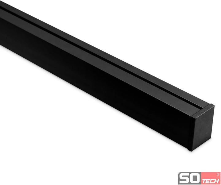 Kesseböhmer Linero style Küchenreling schwarz 1500 x 22 x 29 mm Alu Profilleiste von SOTECH Profille