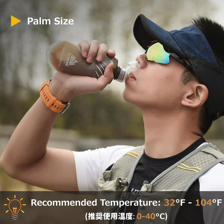 Azarxis TPU Faltbarer Soft Flask, BPA-Frei Trinkblase Trinkflaschen Wasserflasche für Trinkrucksack