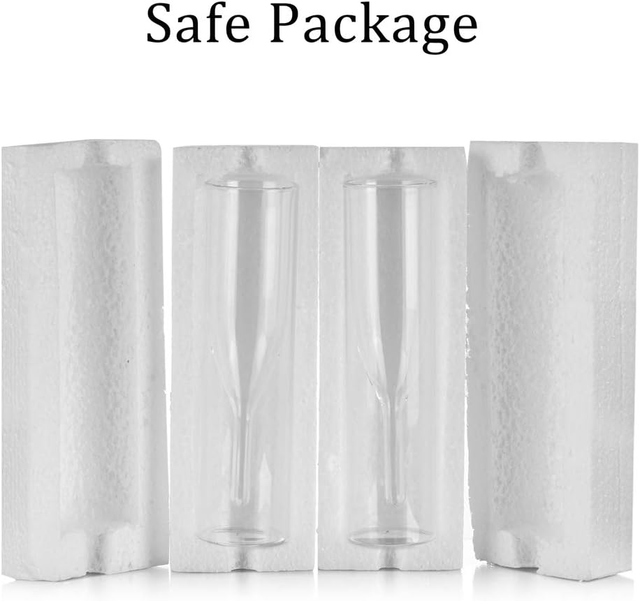 Sziqiqi Massive Doppelwandige Champagnerglas Kristallgläser, Classics Tulip Goblet Stemless Clear Gl