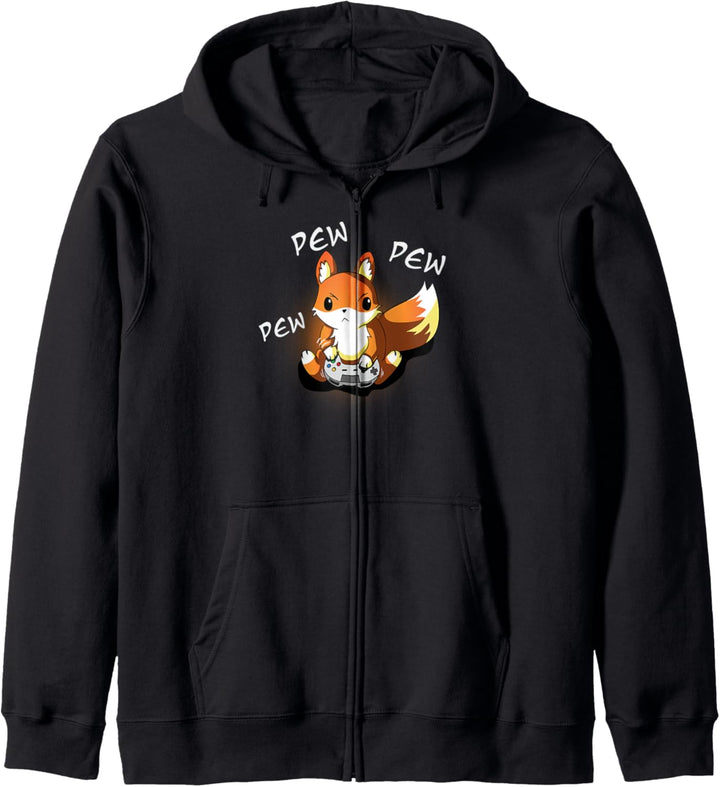 Angry Gamer Fox, Kawaii niedliches Gaming Design für Zocker Kapuzenjacke