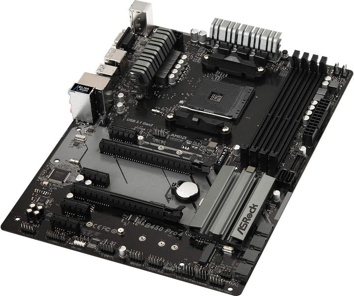 MB ASRock B450 Pro4 AM4 ATX D-Sub/HDMI/DP DDR4 Retail Single, Single