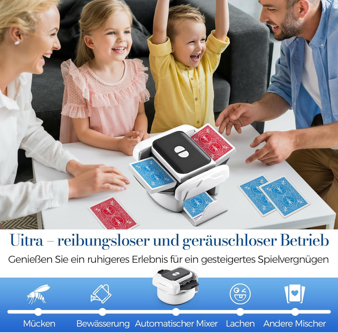 Kartenmischmaschine, Automatische Kartenmischer, Geräuscharmer und Wiederaufladbarer Kartenmischmasc