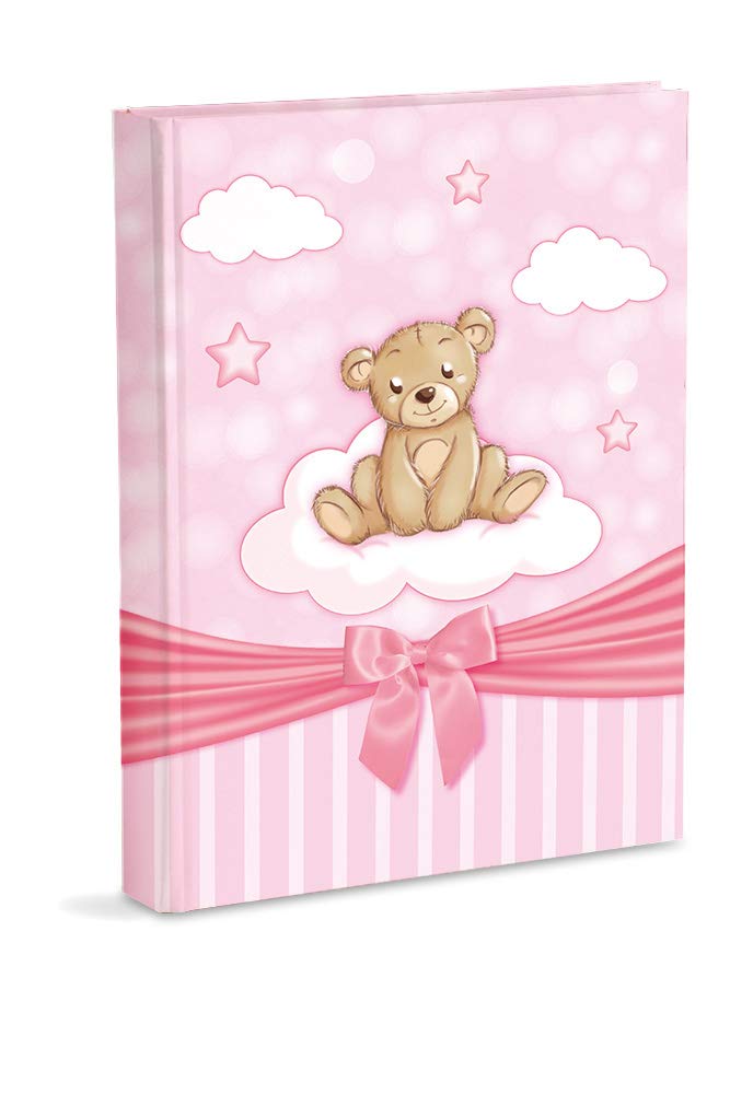 Mareli Fotoalbum, Rosa, Geburt für Mädchen, mit Tagebuch, 23 x 30 cm, 56 weisse Seiten und 4 persona