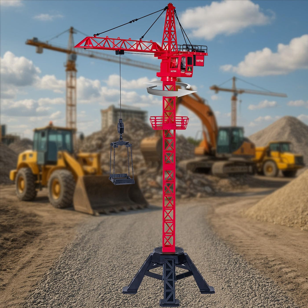 JAMARA 406321 Turmdrehkran Kutter XL 99 IR, Kran ab 6 Jahre, Kinder Spielzeug ferngesteuert mit Fern